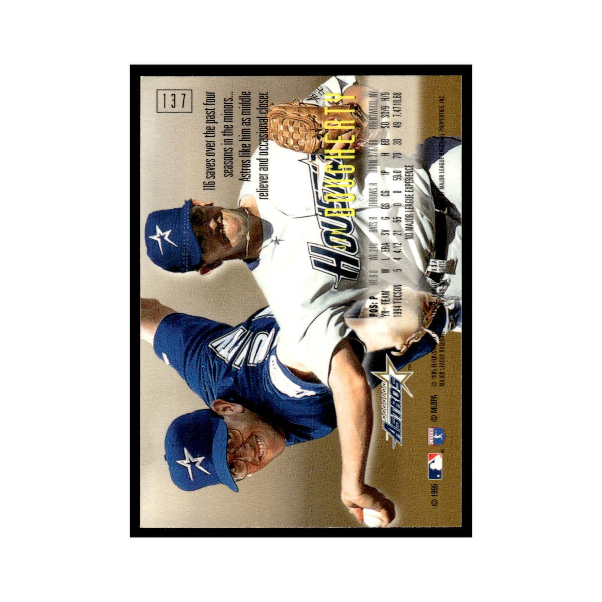 Jim Dougherty 1995 SkyBox E-Motion #137 Houston Astros Baseball Card NM