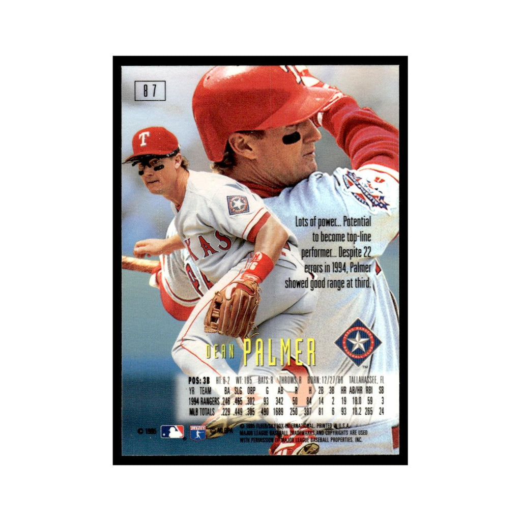 Dean Palmer 1995 SkyBox E-Motion #87 Texas Rangers Baseball Card NM
