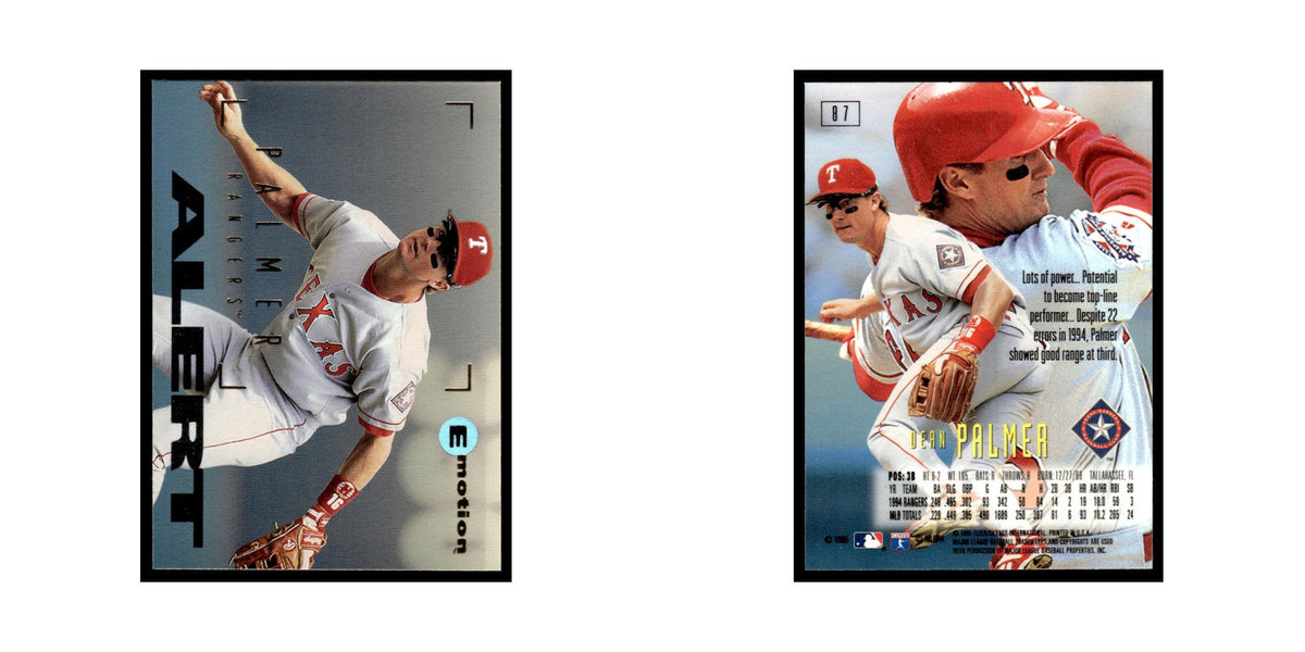 Dean Palmer 1995 SkyBox E-Motion #87 Texas Rangers Baseball Card NM