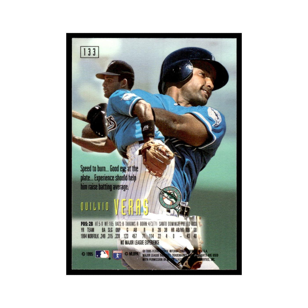Quilvio Veras 1995 SkyBox E-Motion #133 Florida Marlins Baseball Card NM