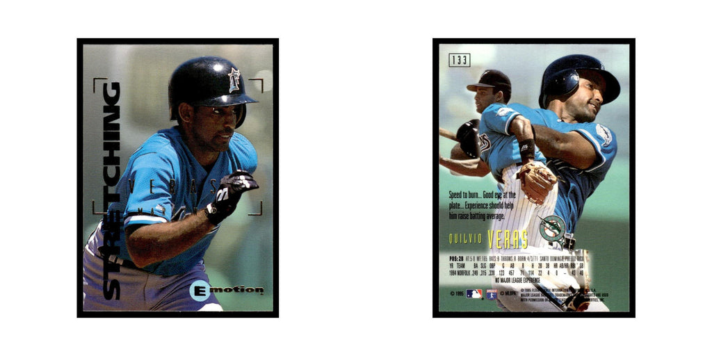 Quilvio Veras 1995 SkyBox E-Motion #133 Florida Marlins Baseball Card NM