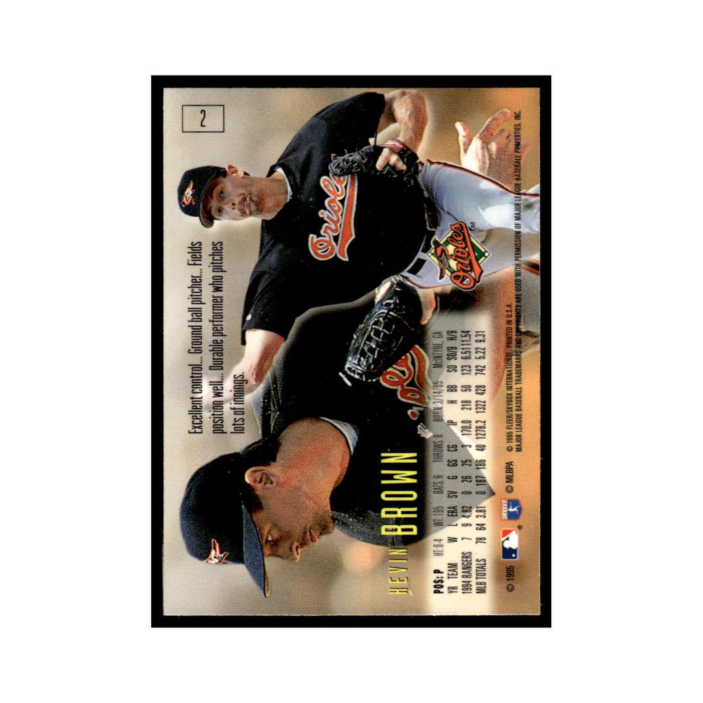 Kevin Brown 1995 SkyBox E-Motion #2 Baltimore Orioles Baseball Card NM
