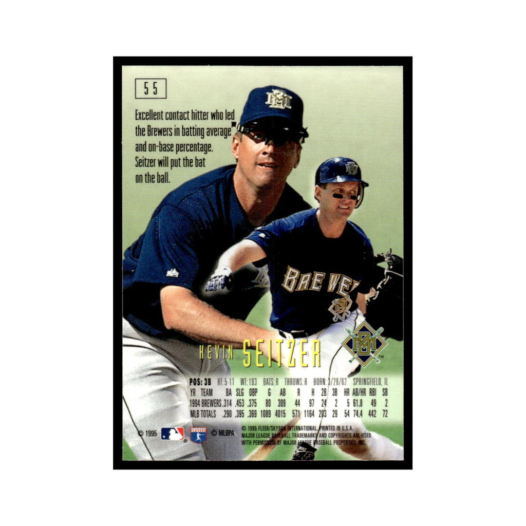 Kevin Seitzer 1995 SkyBox E-Motion #55 Milwaukee Brewers Baseball Card NM