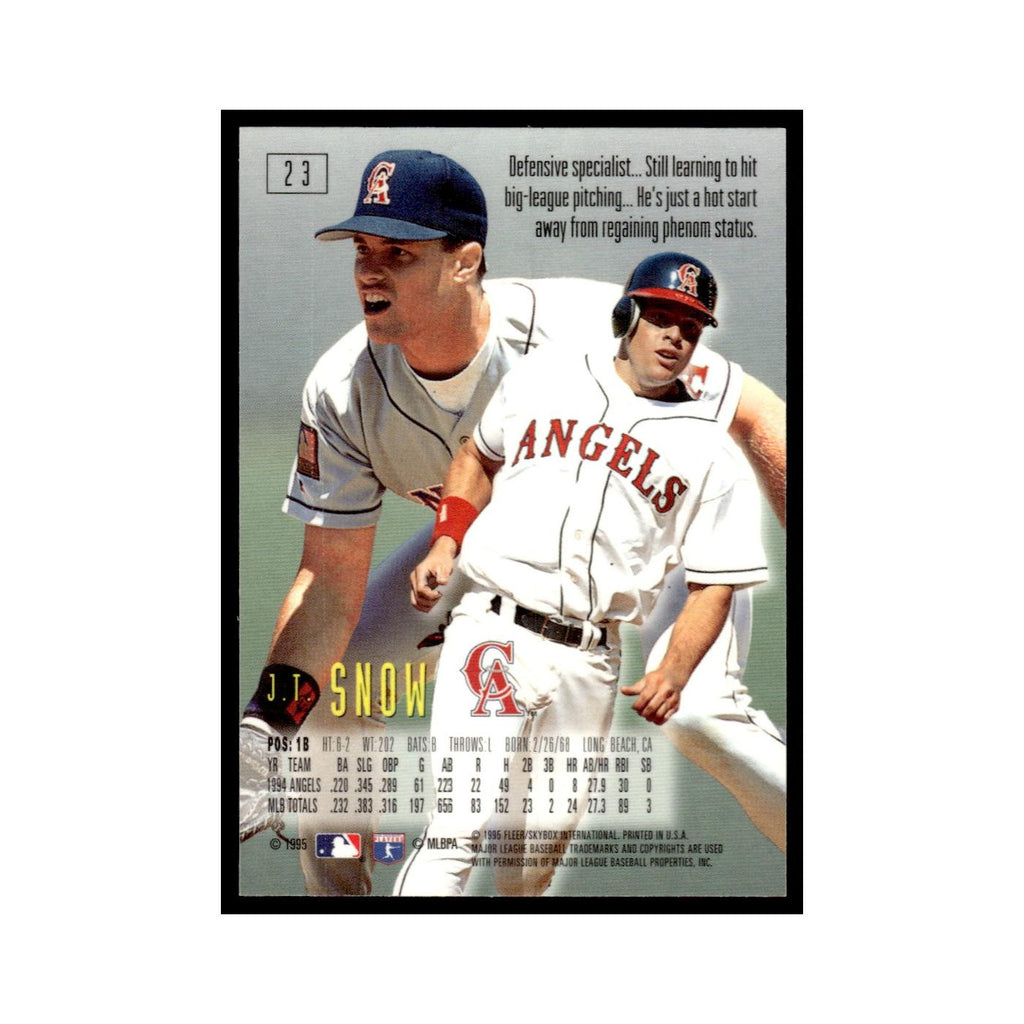 J.T. Snow 1995 SkyBox E-Motion #23 California Angels Baseball Card NM