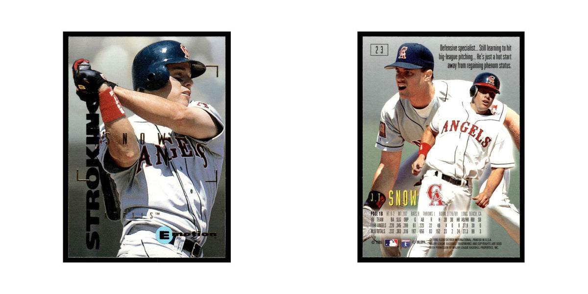 J.T. Snow 1995 SkyBox E-Motion #23 California Angels Baseball Card NM
