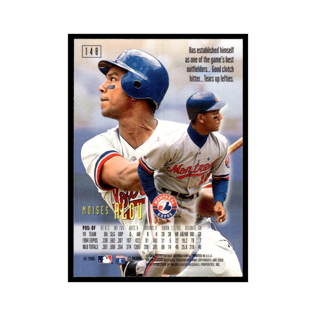 Moises Alou 1995 SkyBox E-Motion #148 Montreal Expos Baseball Card NM