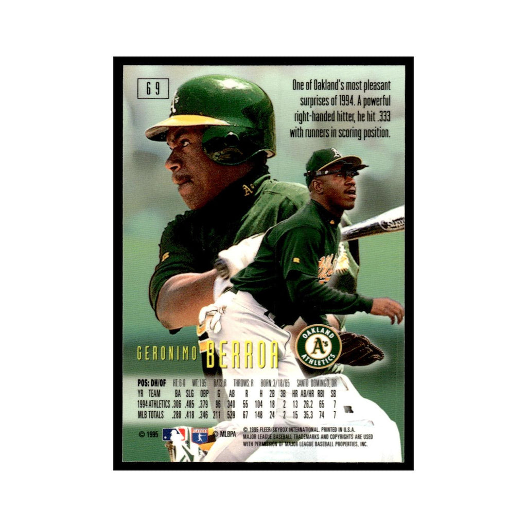 Geronimo Berroa 1995 SkyBox E-Motion #69 Oakland Athletics Baseball Card NM