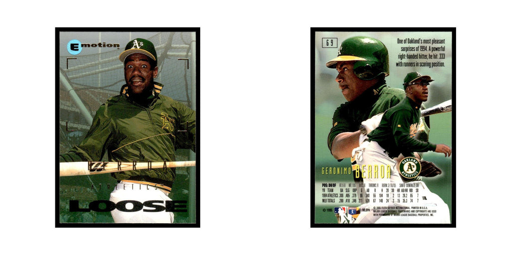 Geronimo Berroa 1995 SkyBox E-Motion #69 Oakland Athletics Baseball Card NM