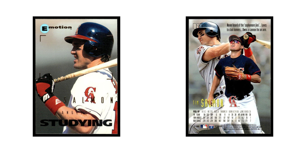 Tim Salmon 1995 SkyBox E-Motion #21 California Angels Baseball Card NM