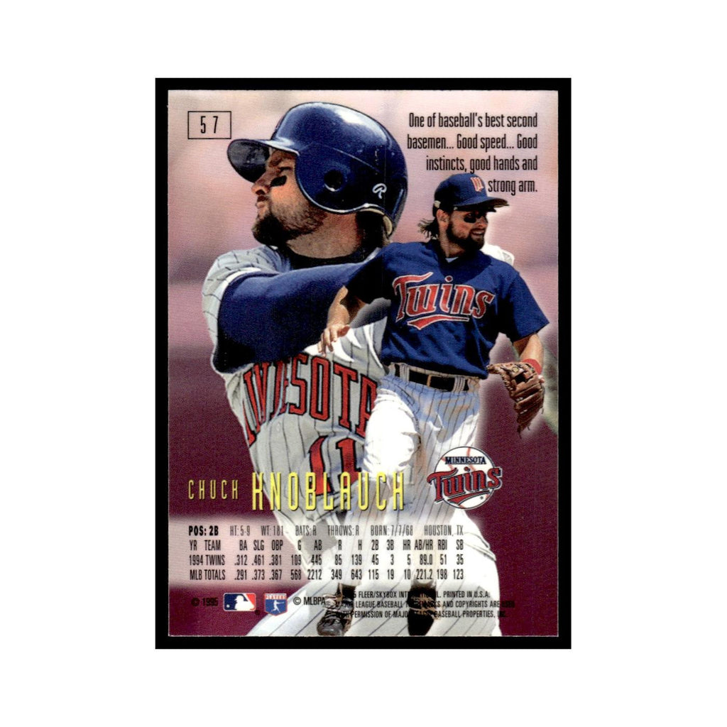 Chuck Knoblauch 1995 SkyBox E-Motion #57 Minnesota Twins Baseball Card NM