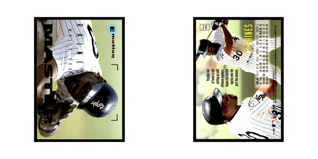 Tim Raines 1995 SkyBox E-Motion #28 Chicago White Sox Baseball Card NM
