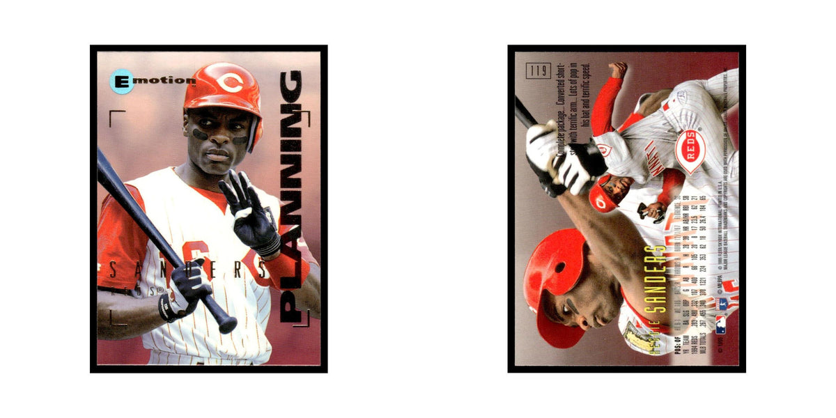 Reggie Sanders 1995 SkyBox E-Motion #119 Cincinnati Reds Baseball Card NM