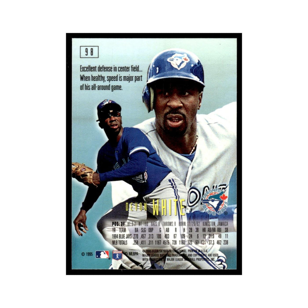 Devon White 1995 SkyBox E-Motion #98 Toronto Blue Jays Baseball Card NM
