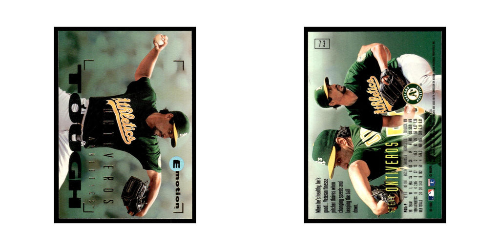 Steve Ontiveros 1995 SkyBox E-Motion #73 Oakland Athletics Baseball Card NM