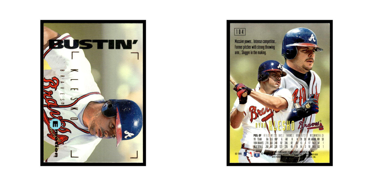 Ryan Klesko 1995 SkyBox E-Motion #104 Atlanta Braves Baseball Card NM