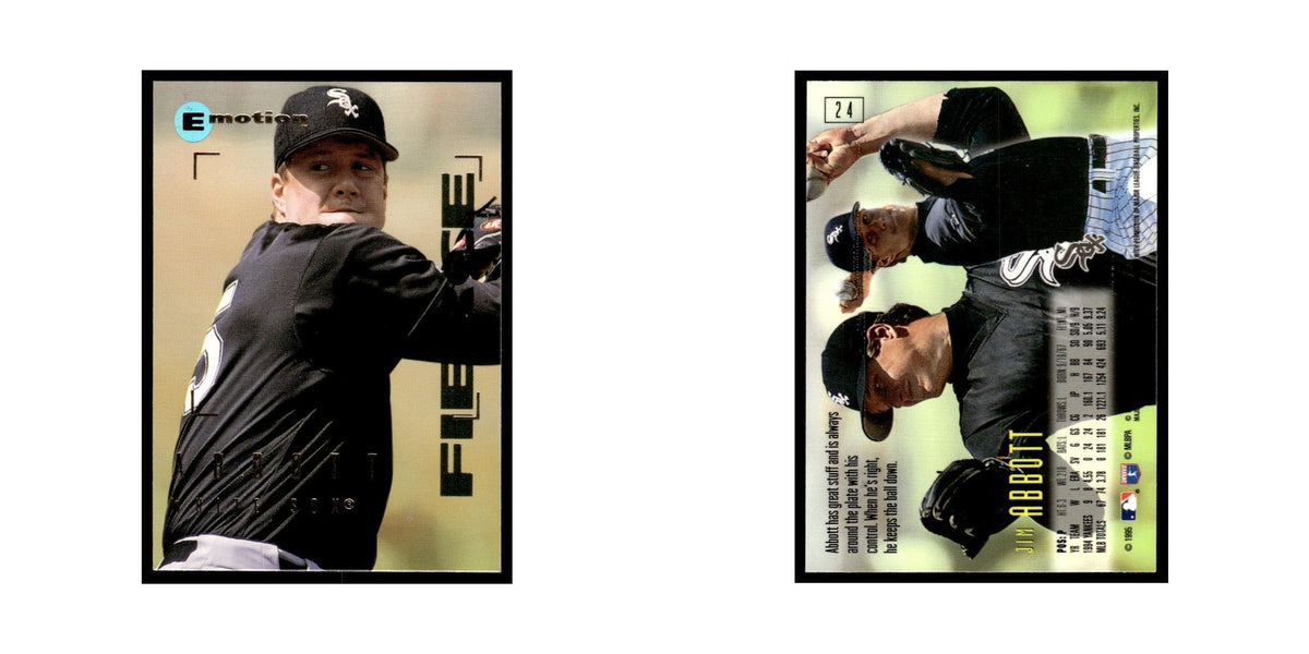 Jim Abbott 1995 SkyBox E-Motion #24 Chicago White Sox Baseball Card NM