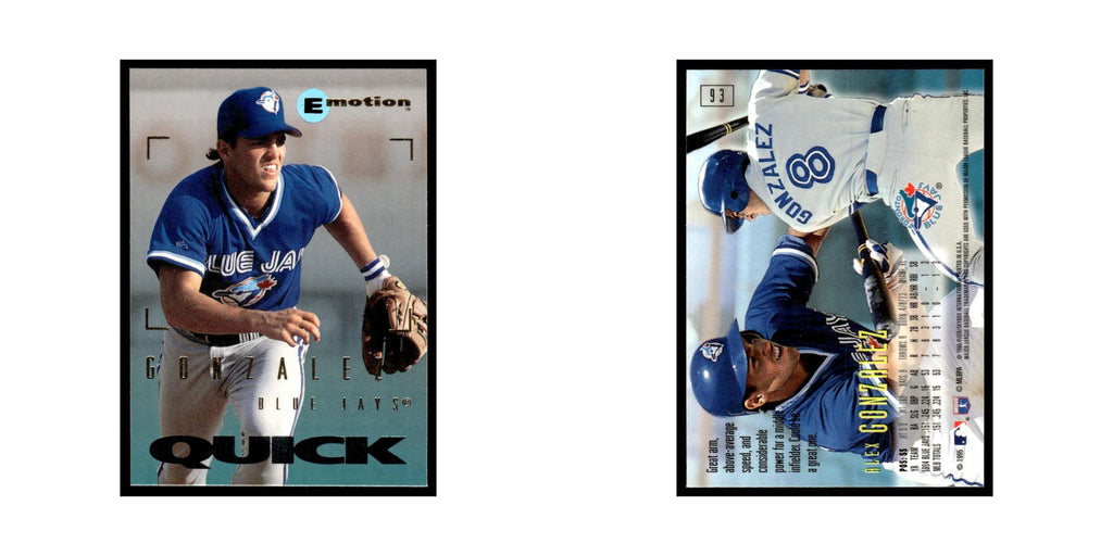 Alex Gonzalez 1995 SkyBox E-Motion #93 Toronto Blue Jays Baseball Card NM