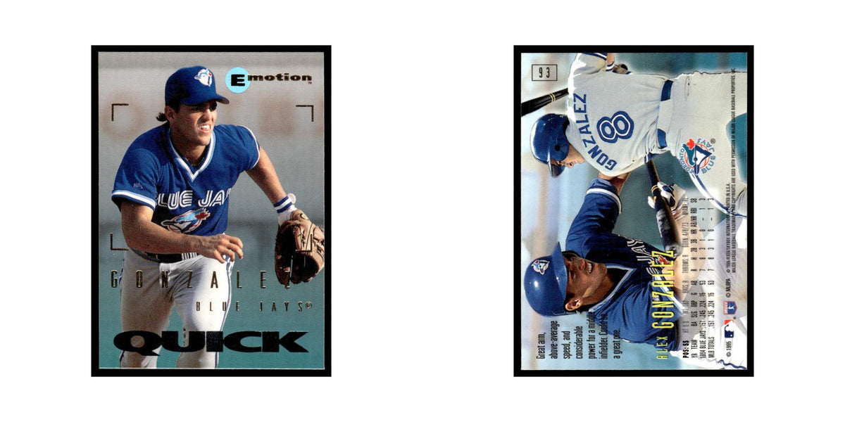 Alex Gonzalez 1995 SkyBox E-Motion #93 Toronto Blue Jays Baseball Card NM
