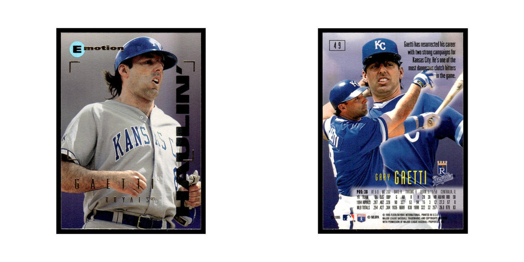 Gary Gaetti 1995 SkyBox E-Motion #49 Kansas City Royals Baseball Card NM