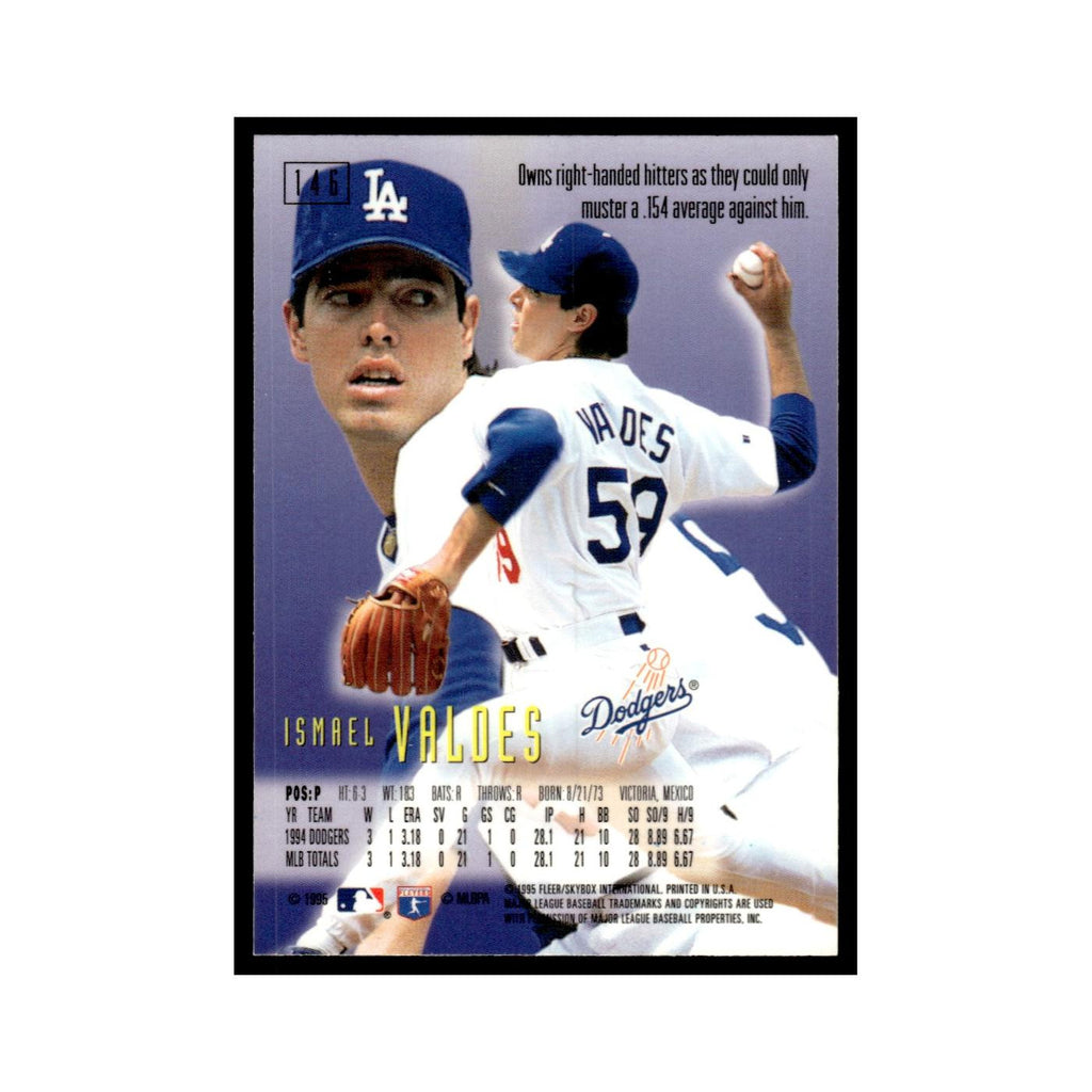 Ismael Valdes 1995 SkyBox E-Motion #146 Los Angeles Dodgers Baseball Card NM