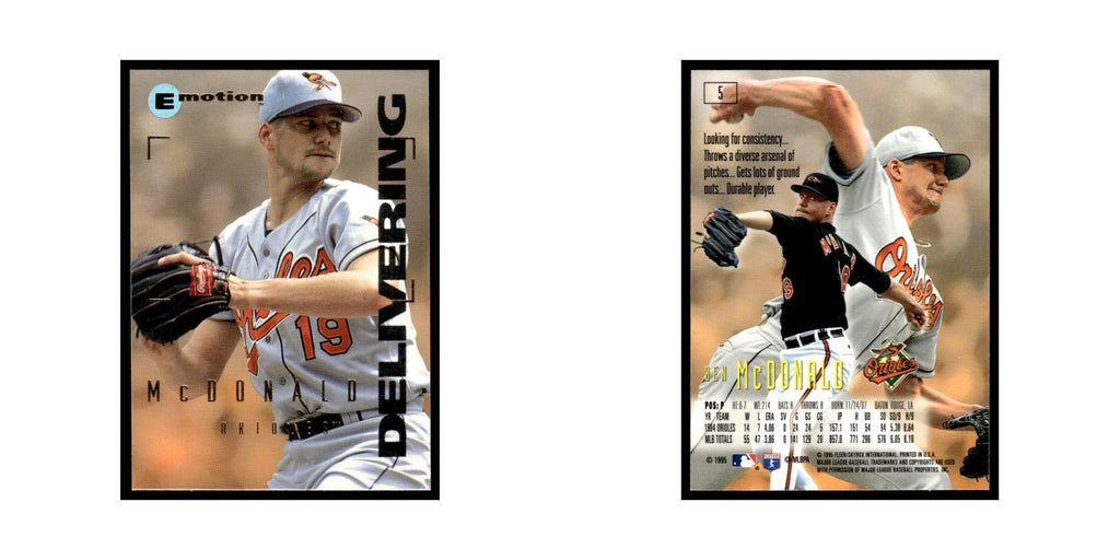 Ben McDonald 1995 SkyBox E-Motion #5 Baltimore Orioles Baseball Card NM