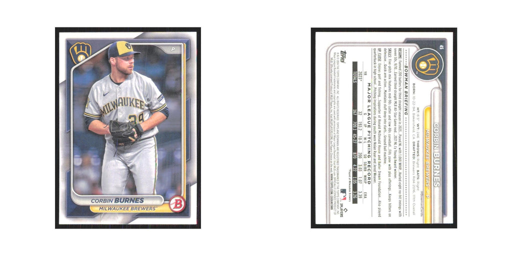 2024 Bowman Corbin Burnes Brewers #45