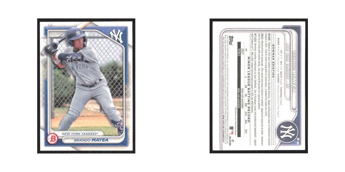 2024 Bowman Prospects Brando Mayea Yankees #BP-84