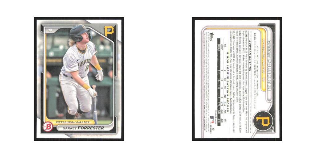 2024 Bowman Prospects Garret Forrester Pirates #BP-148