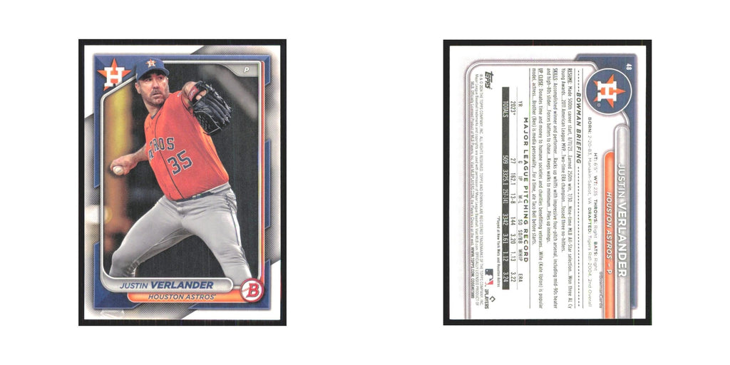 2024 Bowman Justin Verlander Astros #48