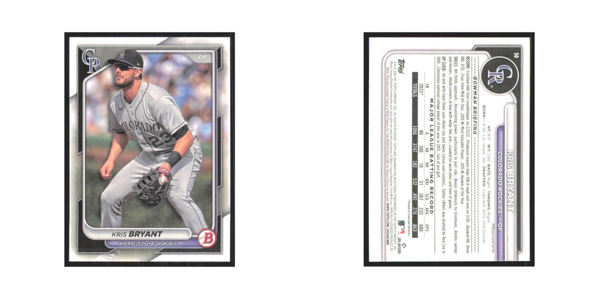 2024 Bowman Kris Bryant Rockies #50