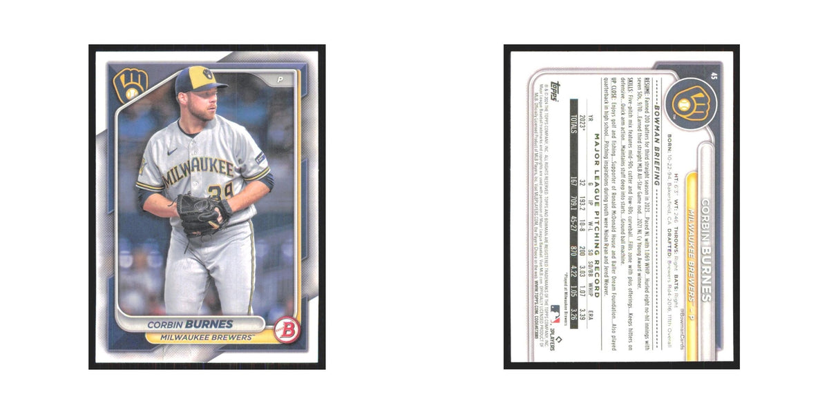 2024 Bowman Corbin Burnes Brewers #45