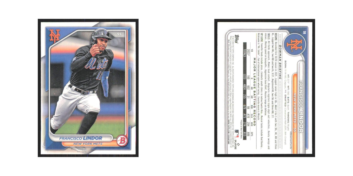 2024 Bowman Francisco Lindor Mets #38
