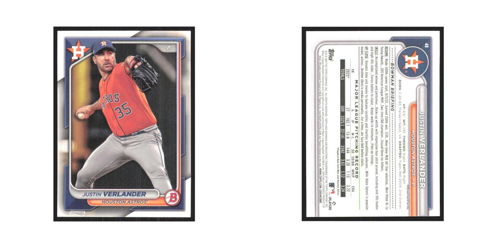 2024 Bowman Justin Verlander Astros #48