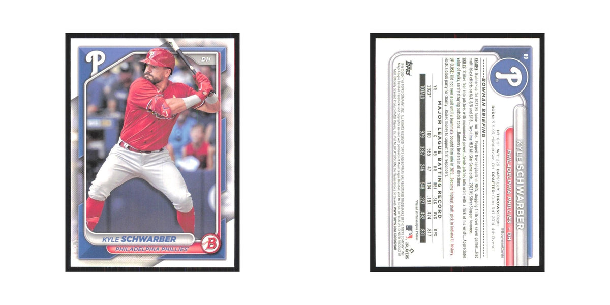 2024 Bowman Kyle Schwarber Phillies #89