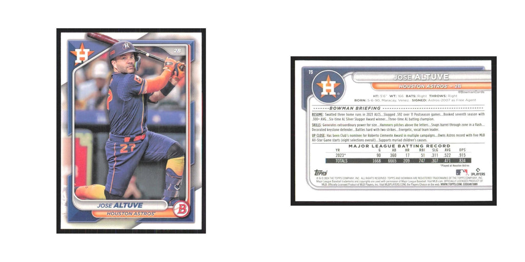 2024 Bowman Jose Altuve Astros #73