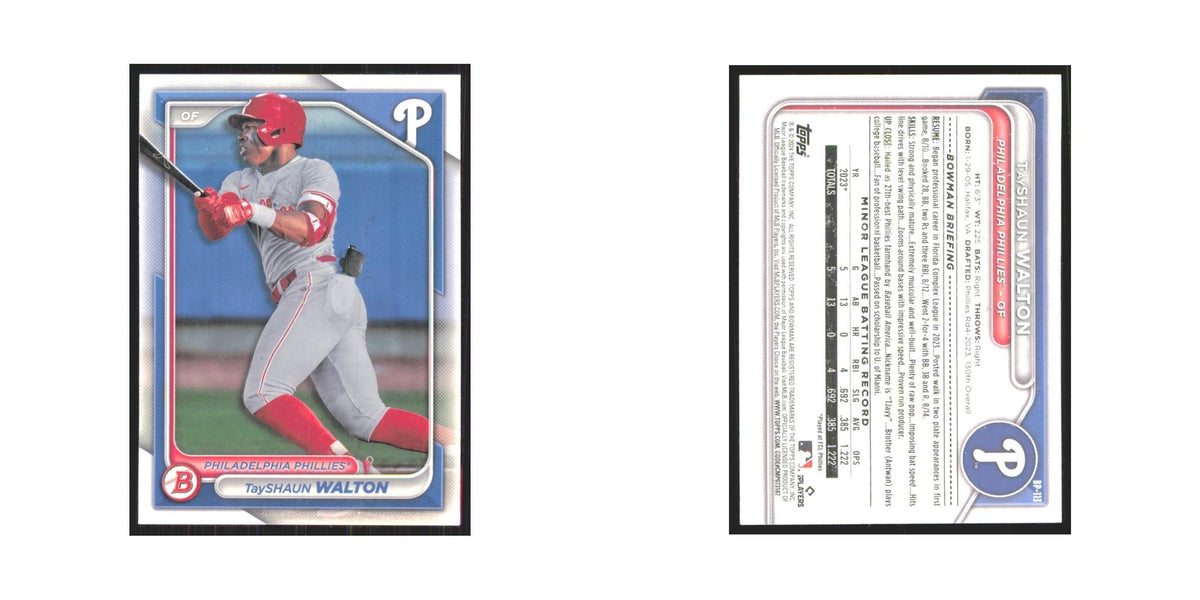 2024 Bowman Prospects TayShaun Walton Phillies #BP-113