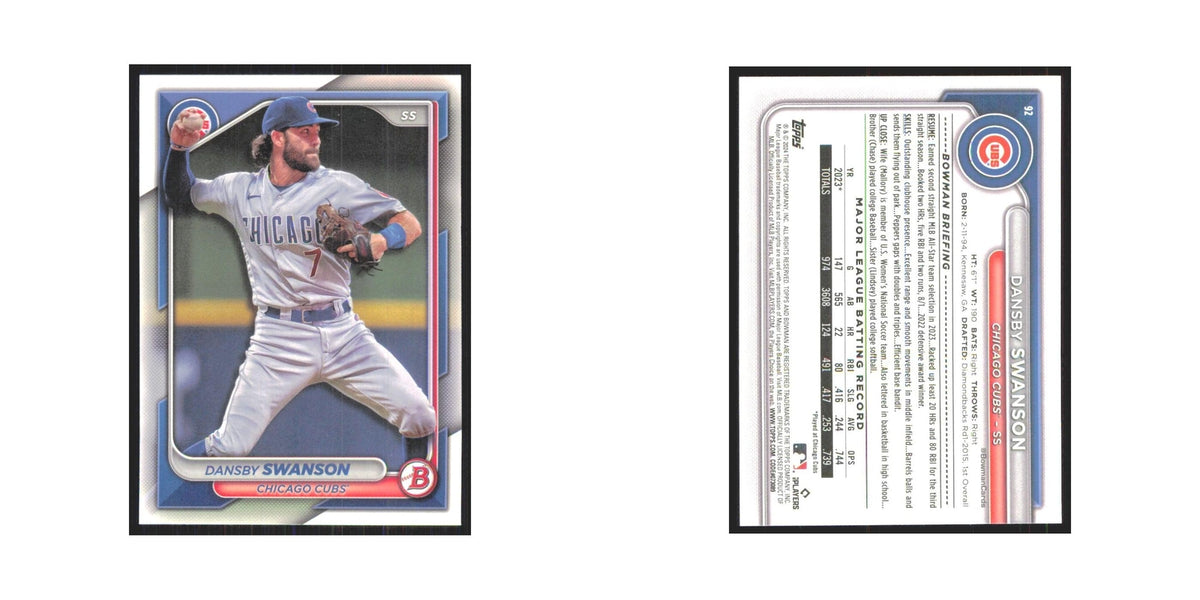 2024 Bowman Dansby Swanson Cubs #92