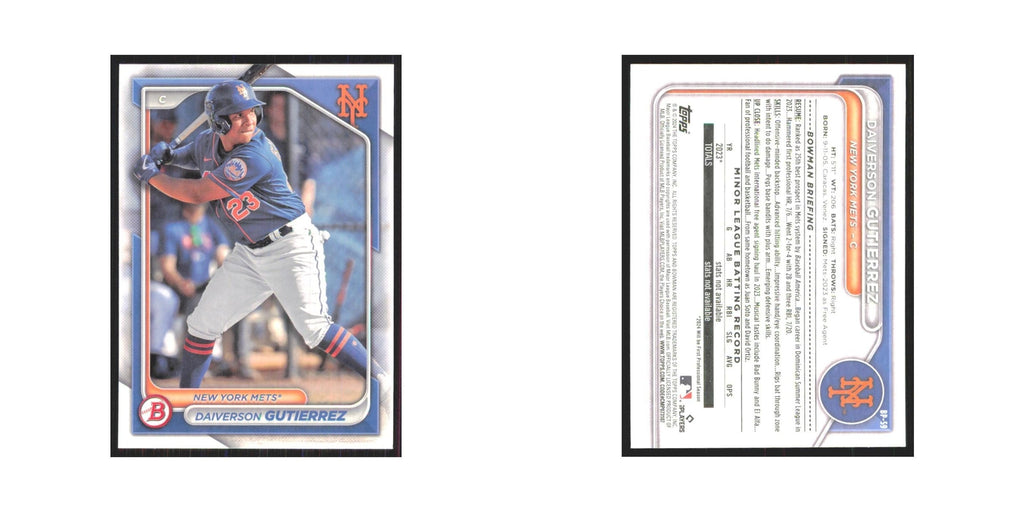 2024 Bowman Prospects Daiverson Gutierrez Mets #BP-59