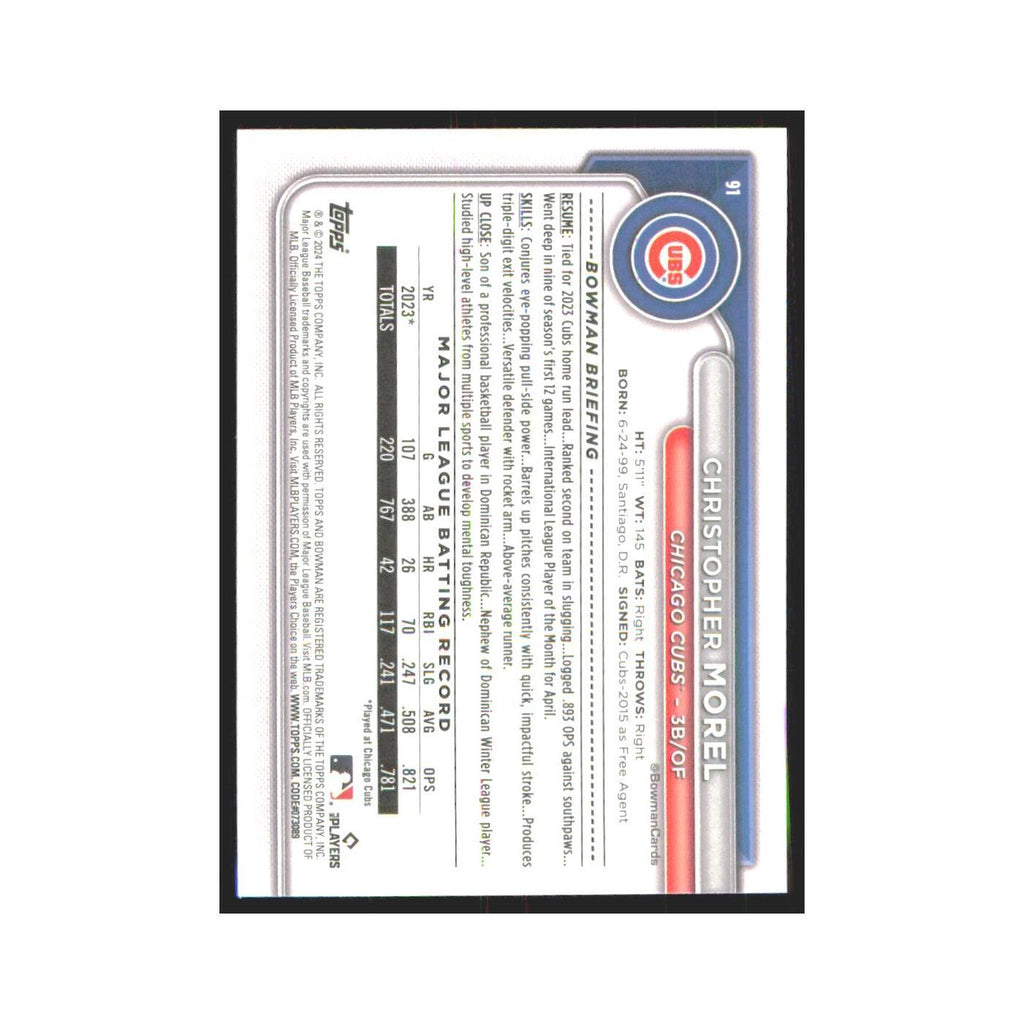 2024 Bowman Christopher Morel Cubs #91