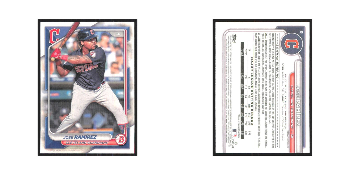 2024 Bowman Jose Ramirez Guardians #65