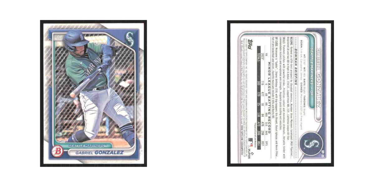 2024 Bowman Prospects Gabriel Gonzalez Mariners #BP-35