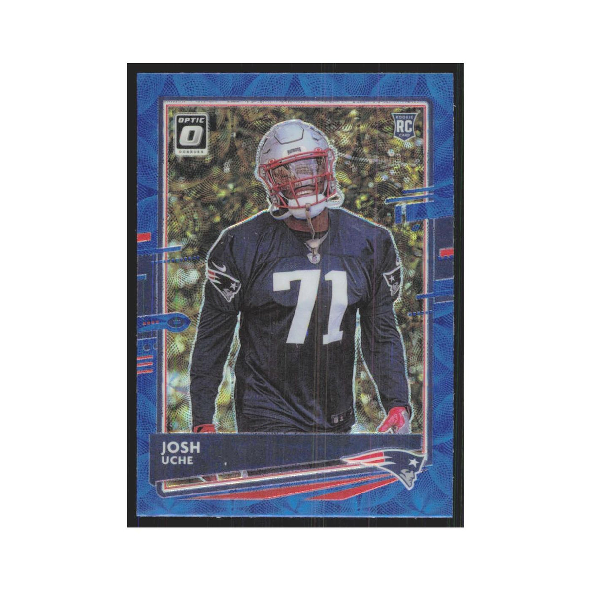 2020 Donruss Optic Blue Scope Josh Uche RC Patriots #137