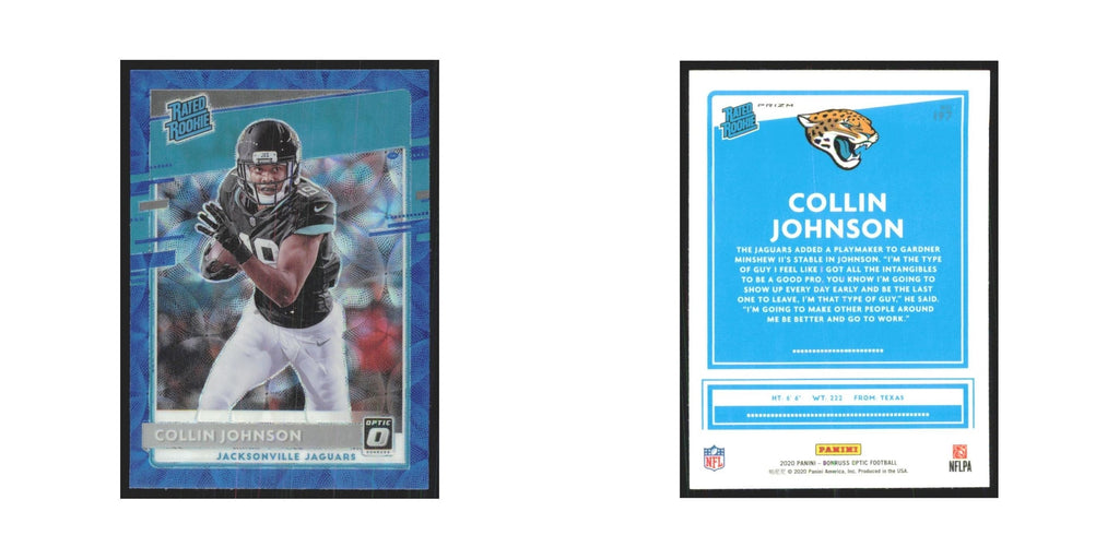 2020 Donruss Optic Blue Scope Collin Johnson RC Jaguars #197