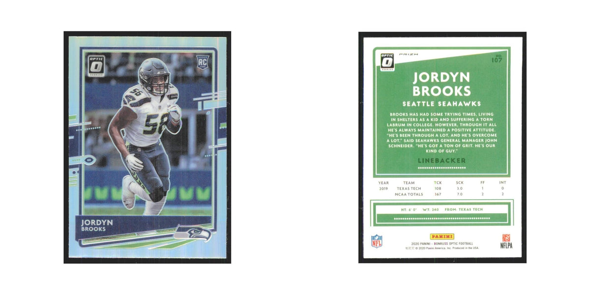 2020 Donruss Optic Silver Jordyn Brooks RC Seahawks #107