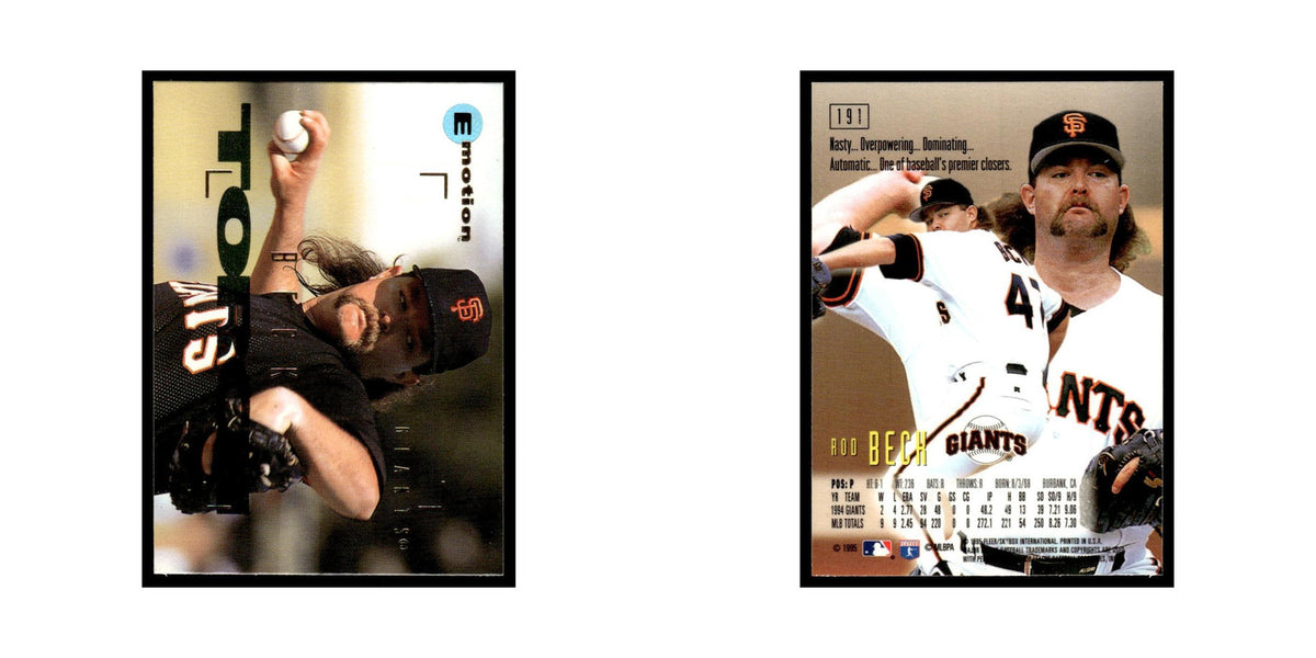 Rod Beck 1995 SkyBox E-Motion #191 San Francisco Giants Baseball Card NM