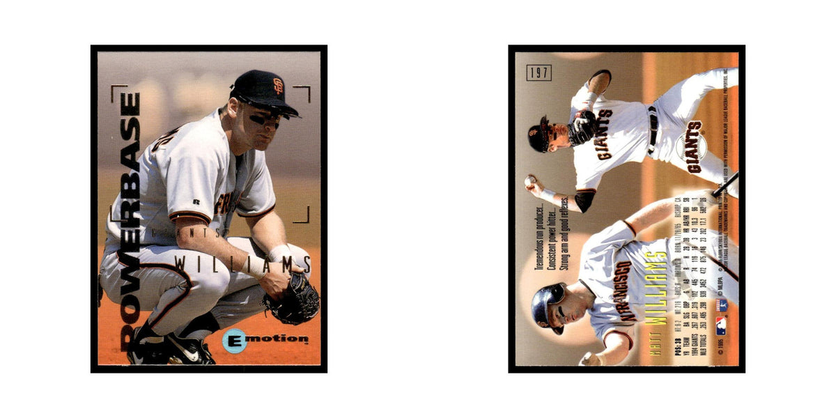 Matt Williams 1995 SkyBox E-Motion #197 San Francisco Giants Baseball Card NM