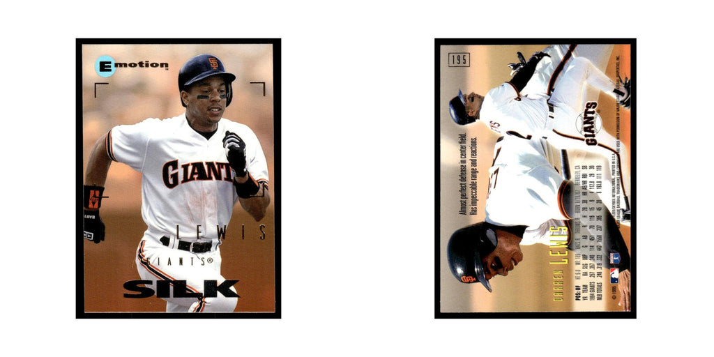 Darren Lewis 1995 SkyBox E-Motion #195 San Francisco Giants Baseball Card NM