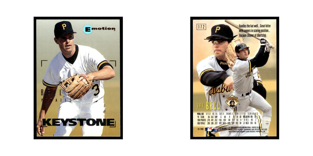 Jay Bell 1995 SkyBox E-Motion #172 Pittsburgh Pirates Baseball Card NM