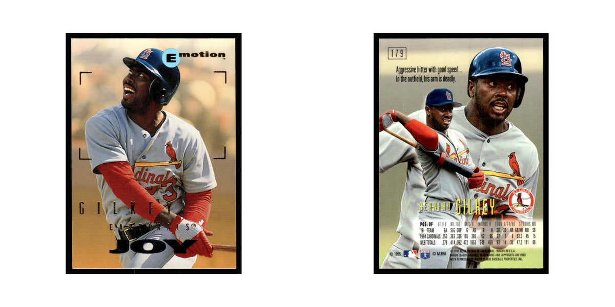 Bernard Gilkey 1995 SkyBox E-Motion #179 St. Louis Cardinals Baseball Card NM