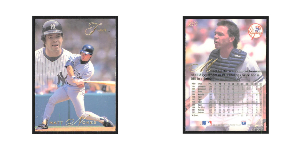 1993 Flair Matt Nokes Yankees #250